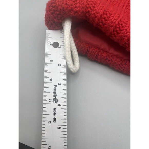 Red and White Letter T Christmas Holiday Stocking - Picture 5 of 6